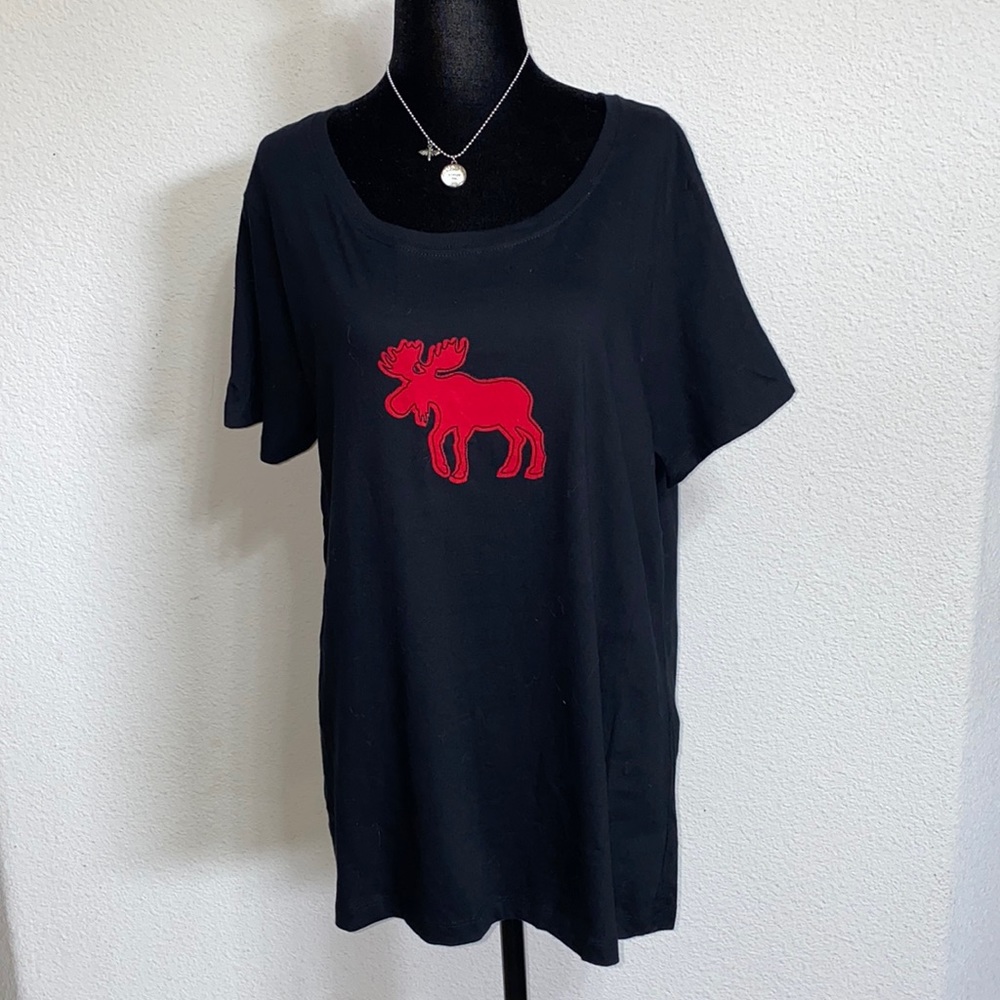 Little Blue House- Black & Red PJ Short Sleeve Shirt